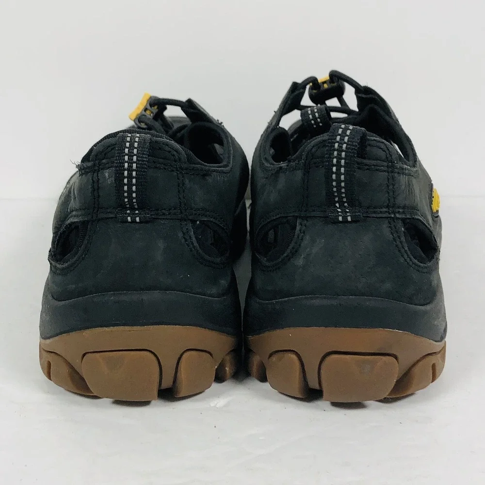Keen Mens Glisan‎ Waterproof Fisherman Hiking Sandals SZ 9 Black Leather 13046